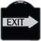 Signmission Exit With Right Arrow Heavy-Gauge Aluminum Architectural Sign, 18" H, 18" L, BS-1818-24606 A-DES-BS-1818-24606 - alternate 1
